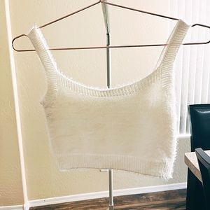 Shein false fur crop top